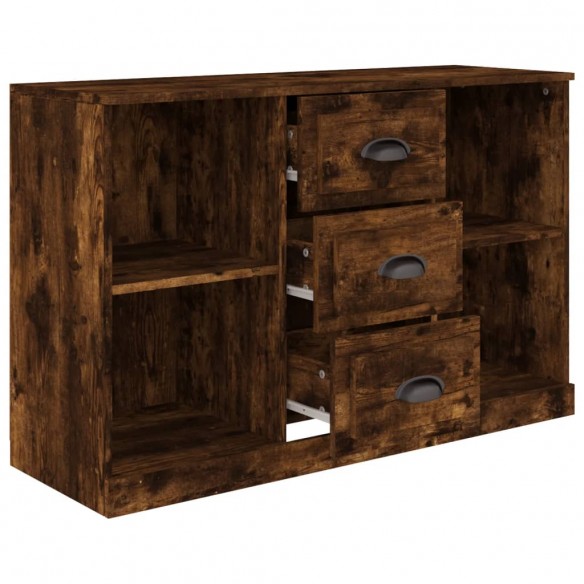 Buffet chêne fumé 104,5x35,5x67,5 cm bois d'ingénierie