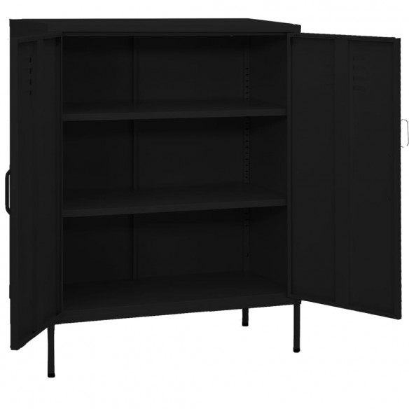 Armoire de rangement Noir 80x35x101,5 cm Acier