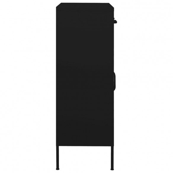Armoire de rangement Noir 80x35x101,5 cm Acier
