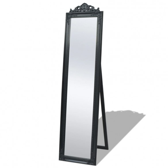 Miroir sur pied Style baroque 160x40 cm Noir