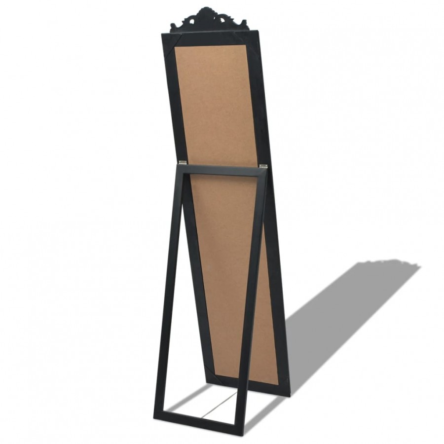 Miroir sur pied Style baroque 160x40 cm Noir