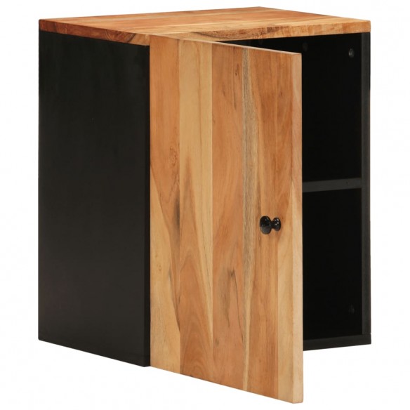 Armoire de salle de bain murale 38x33x48cm bois massif d'acacia