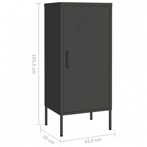 Armoire de rangement Anthracite 42,5x35x101,5 cm Acier