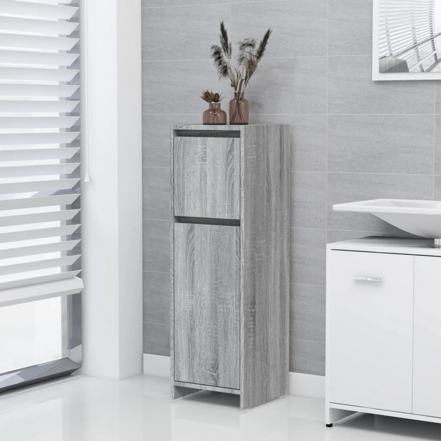 Armoire de bain Sonoma gris 30x30x95 cm Bois d'ingénierie