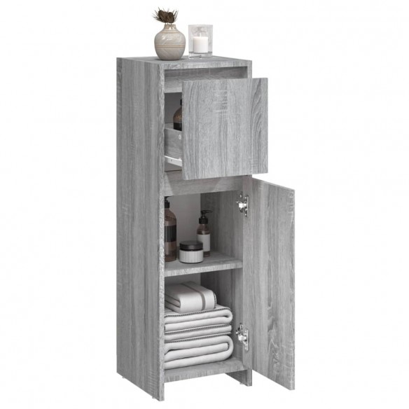 Armoire de bain Sonoma gris 30x30x95 cm Bois d'ingénierie