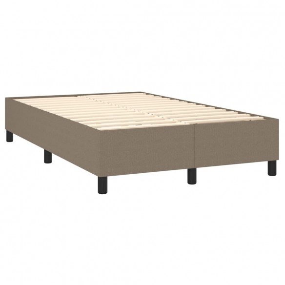 Sommier à lattes de lit avec matelas Taupe 120x200 cm Tissu