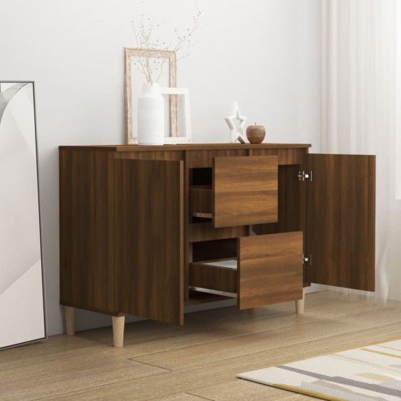 Buffet Chêne marron 103,5x35x70 cm Bois d'ingénierie