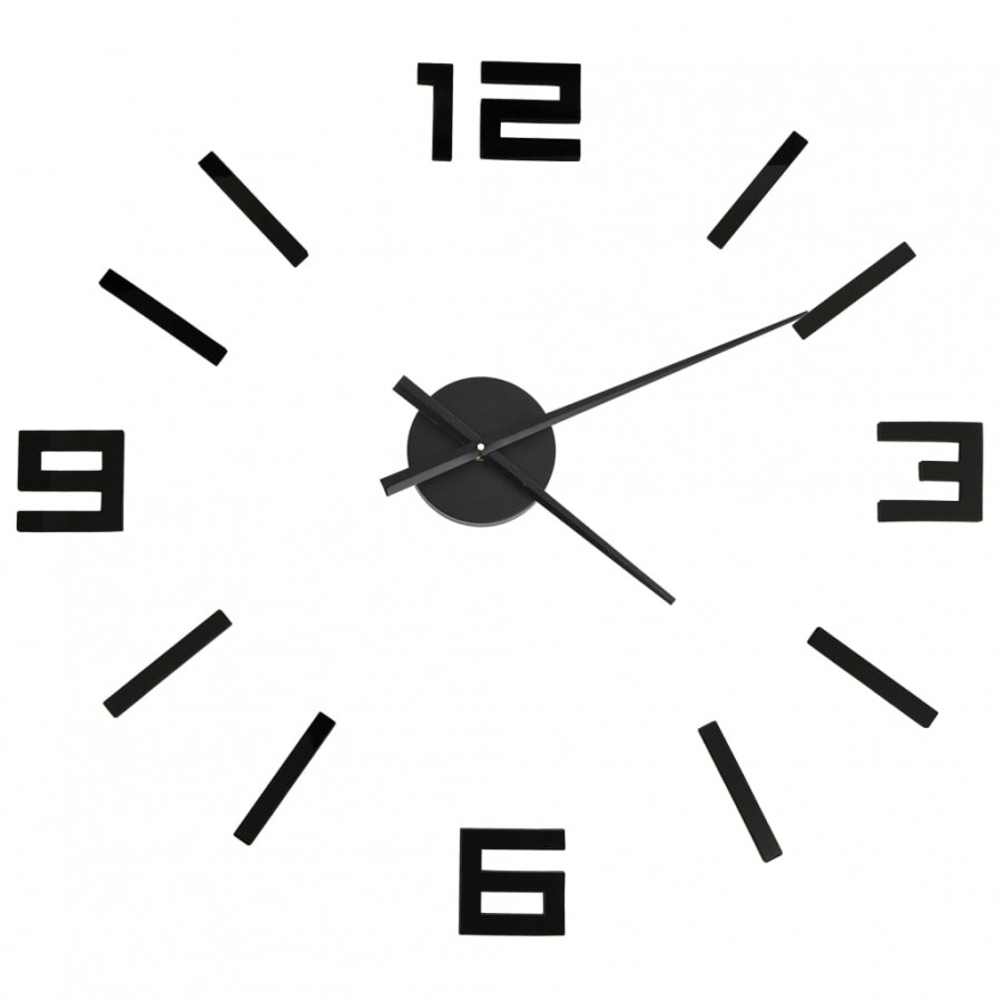 Horloge murale 3D Design moderne Noir 100 cm XXL Horloge murale 3D Design moderne Noir 100 cm XXL