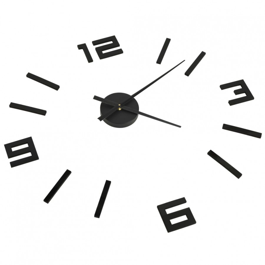 Horloge murale 3D Design moderne Noir 100 cm XXL Horloge murale 3D Design moderne Noir 100 cm XXL