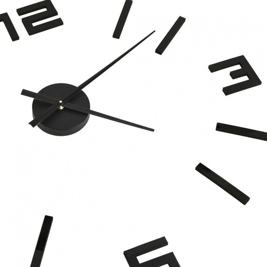 Horloge murale 3D Design moderne Noir 100 cm XXL Horloge murale 3D Design moderne Noir 100 cm XXL