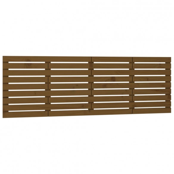 Tête de lit murale Marron miel 186x3x63 cm Bois massif de pin