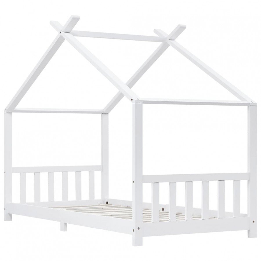 Lit d'enfant Blanc Bois de pin massif 90 x 200 cm Lit d'enfant Blanc Bois de pin massif 90 x 200 cm