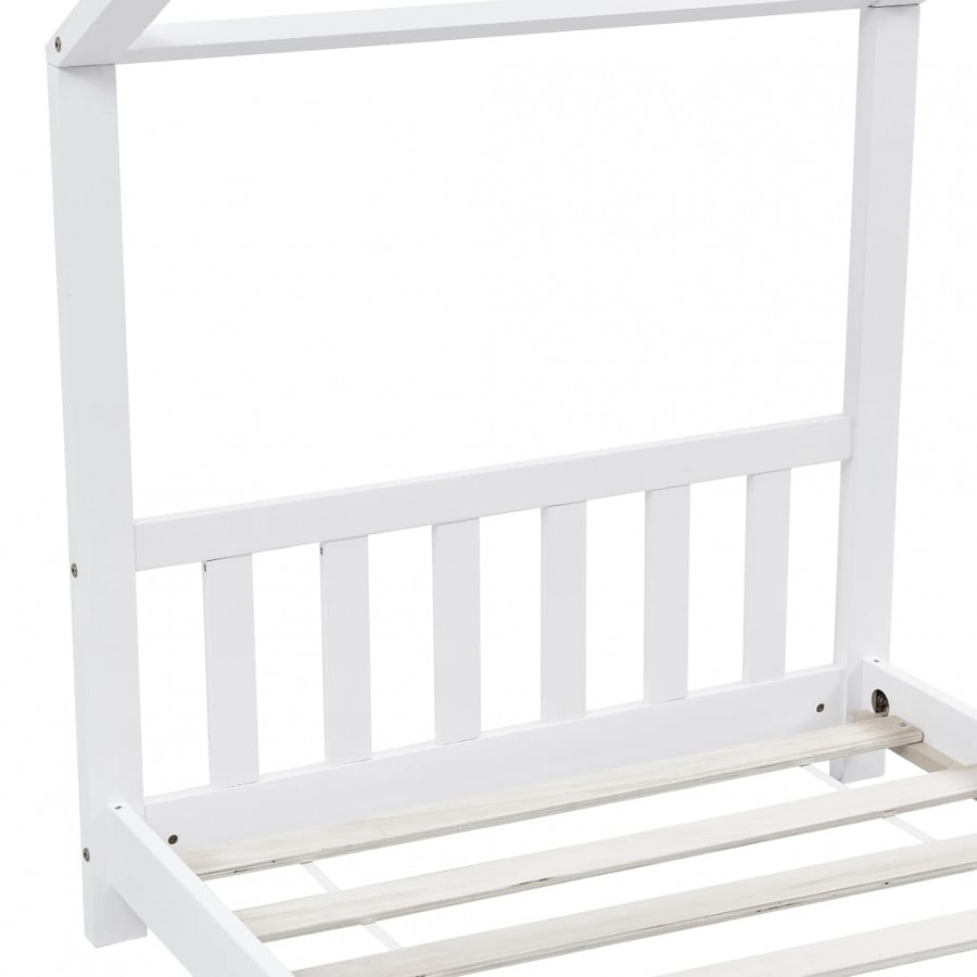 Lit d'enfant Blanc Bois de pin massif 90 x 200 cm Lit d'enfant Blanc Bois de pin massif 90 x 200 cm