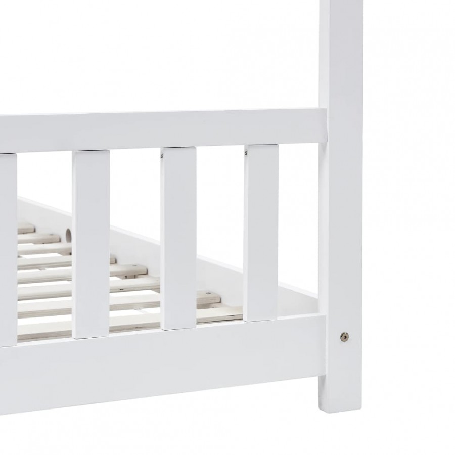 Lit d'enfant Blanc Bois de pin massif 90 x 200 cm Lit d'enfant Blanc Bois de pin massif 90 x 200 cm