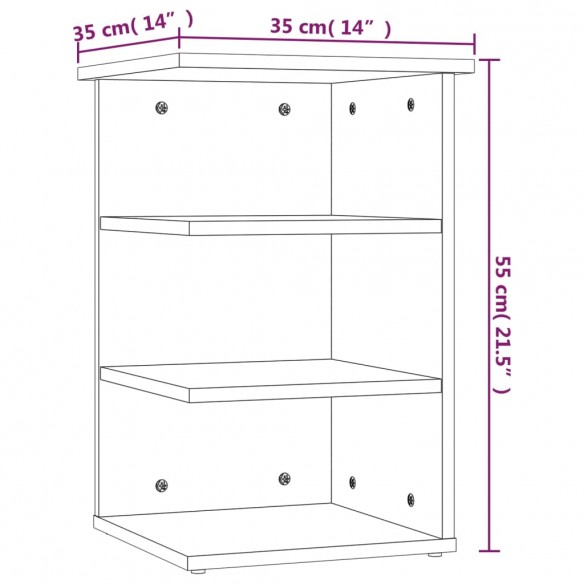 Armoire latérale Blanc brillant 35x35x55 cm Aggloméré