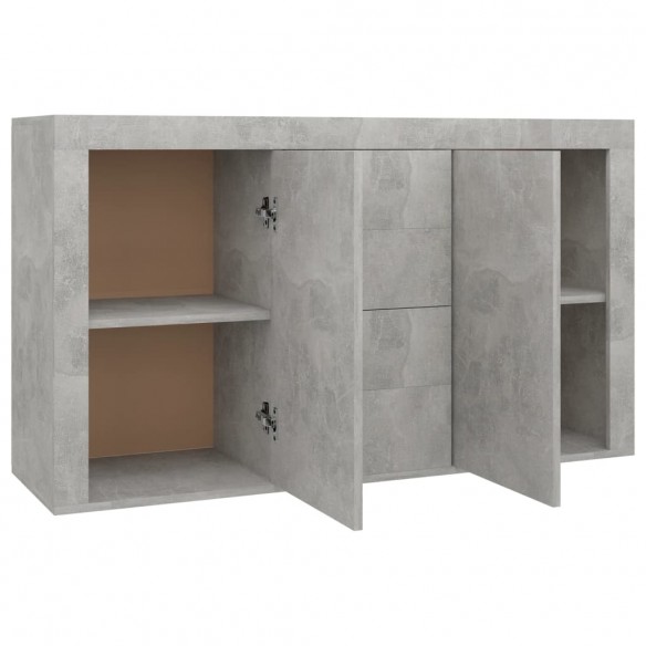 Buffet Gris béton 120x36x69 cm Aggloméré