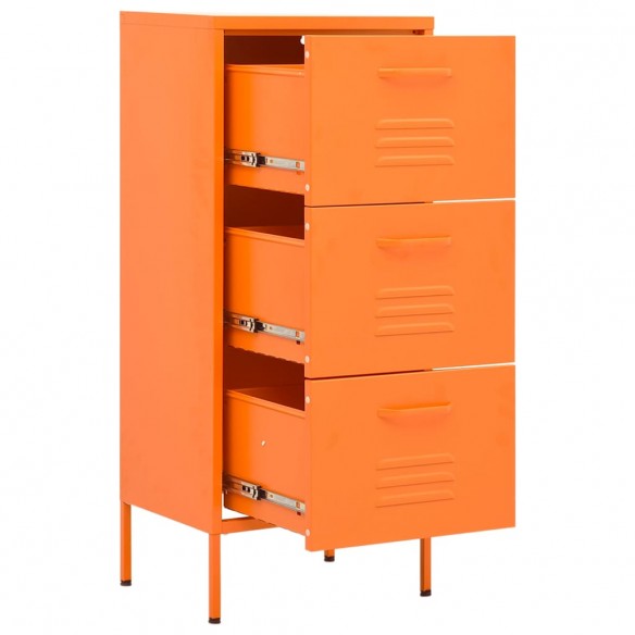 Armoire de rangement Orange 42,5x35x101,5 cm Acier