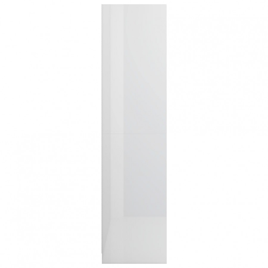 Garde-robe Blanc brillant 100x50x200 cm Aggloméré