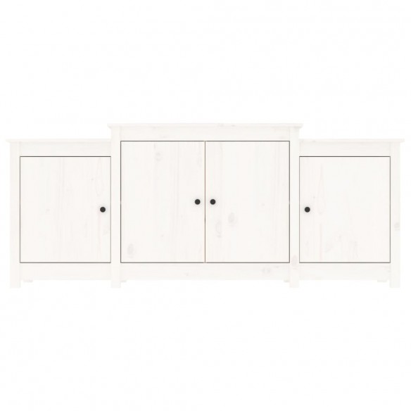 Buffet Blanc 164x37x68 cm Bois massif de pin