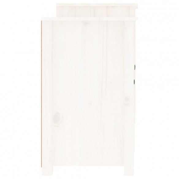 Buffet Blanc 164x37x68 cm Bois massif de pin