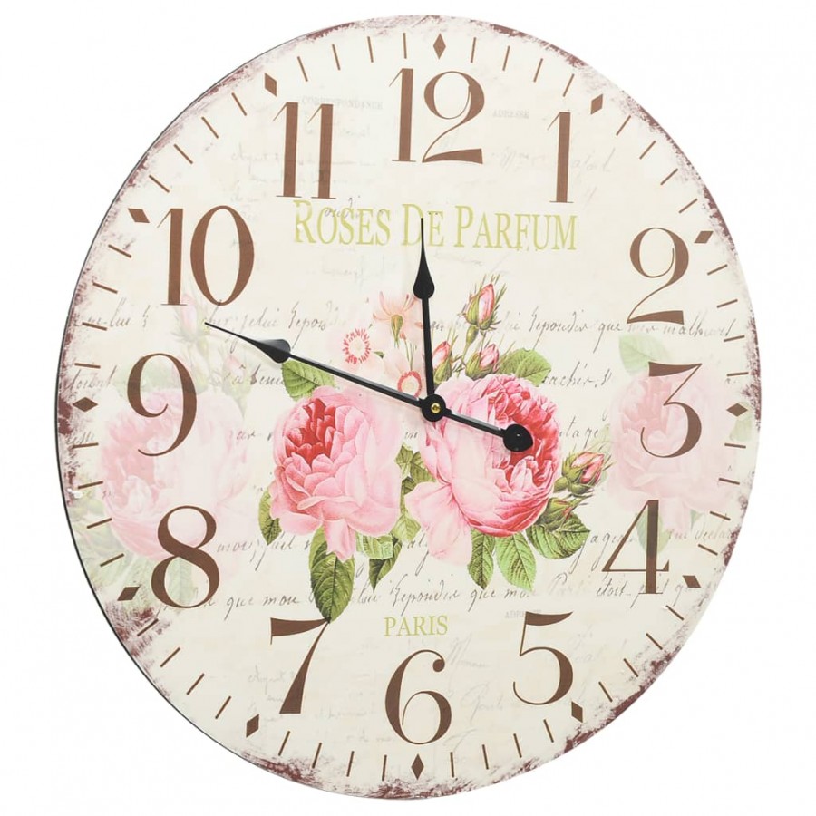 Horloge murale vintage Fleur 60 cm Horloge murale vintage Fleur 60 cm