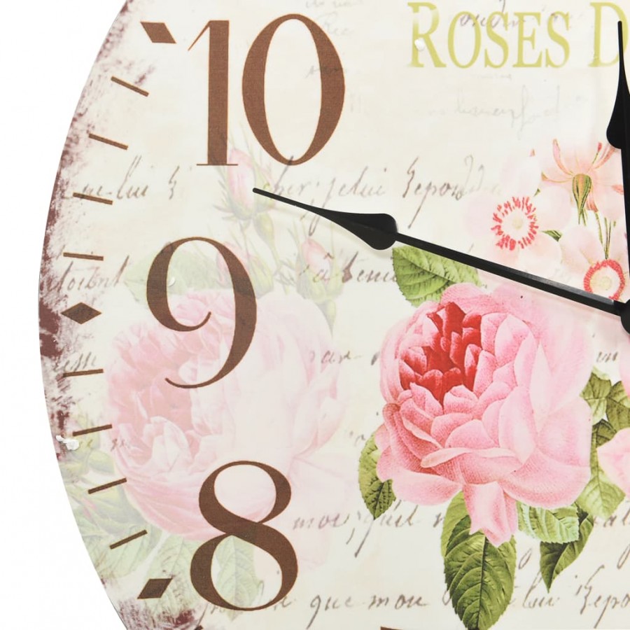 Horloge murale vintage Fleur 60 cm Horloge murale vintage Fleur 60 cm