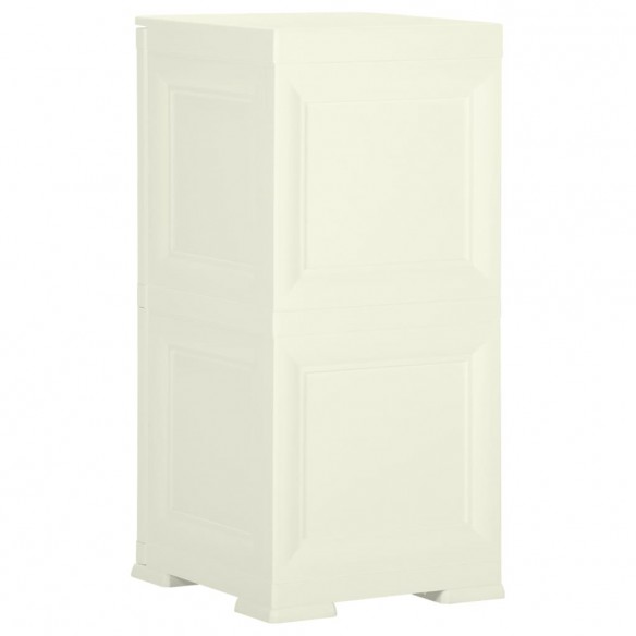 Armoire plastique 40x43x85,5 cm design bois glace à la vanille