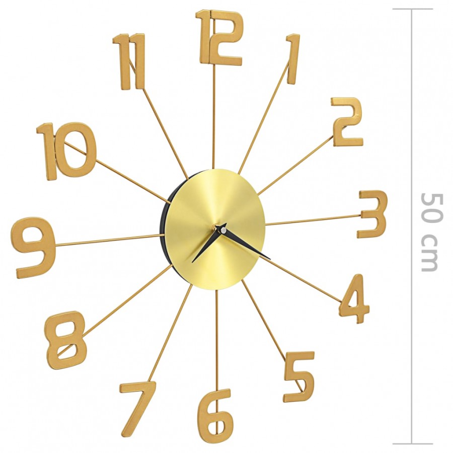 Horloge murale Métal 50 cm Doré Horloge murale Métal 50 cm Doré