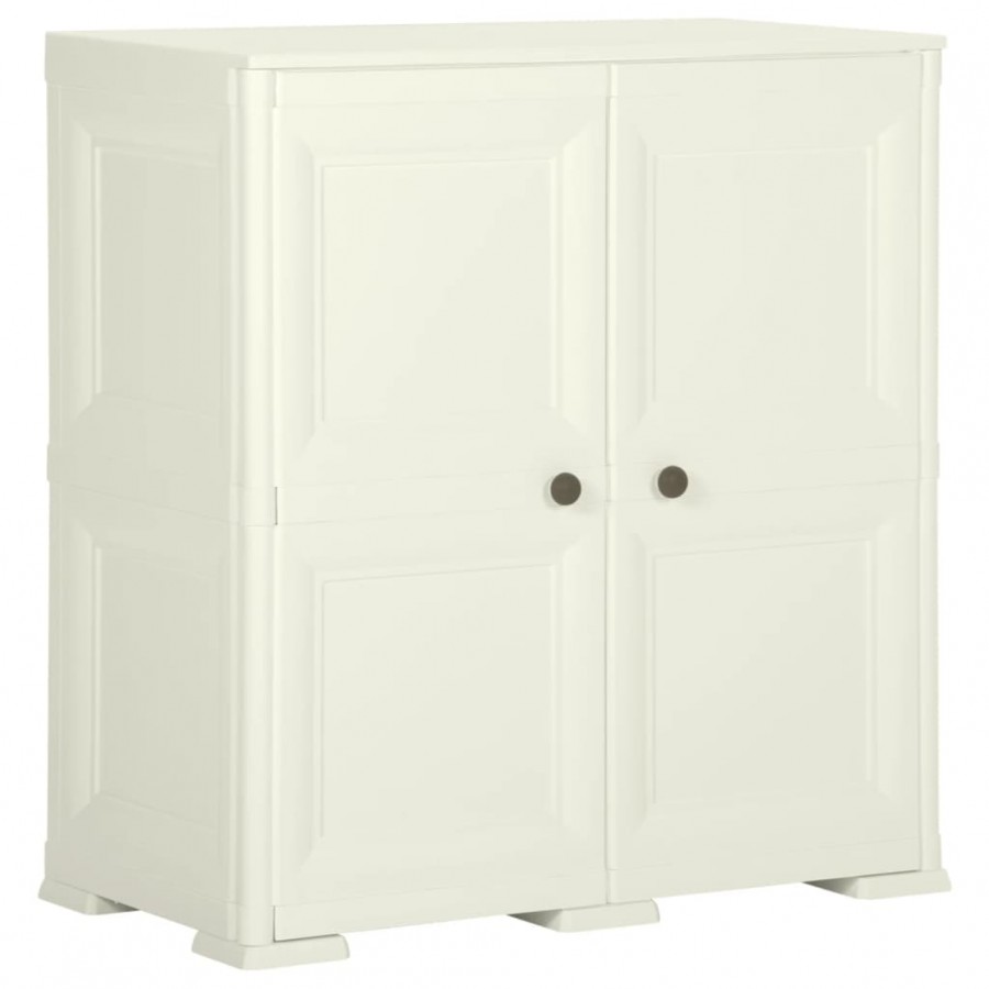 Armoire plastique 79x43x85,5 cm design bois glace à la vanille