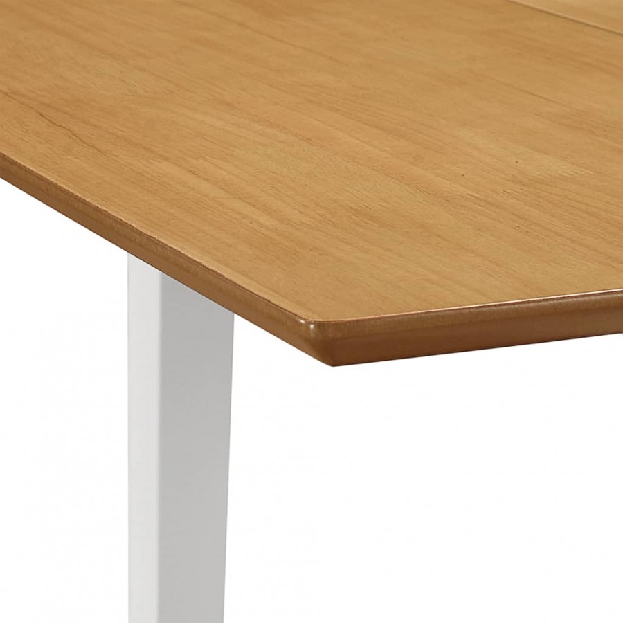 Ensemble Table extensible de salle à manger + 4 chaises coloris bois, blanc