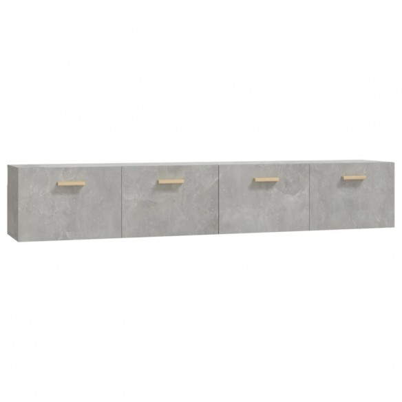 Armoires murales 2 pcs Gris béton 100x36,5x35 cm