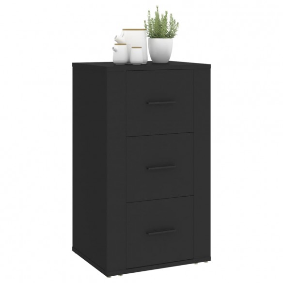 Buffet Noir 40x33x70 cm Bois d'ingénierie