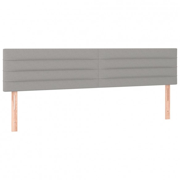 Cadre de lit avec matelas Gris clair 160x200cm Tissu