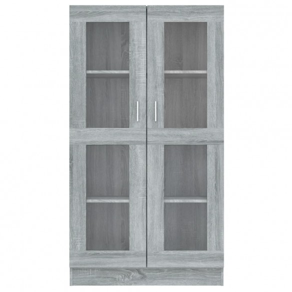 Armoire à vitrine Sonoma gris 82,5x30,5x150cm Bois d'ingénierie