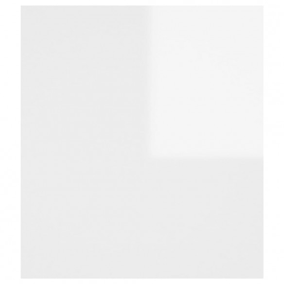 Table d'appoint Blanc brillant 60x40x45 cm Aggloméré