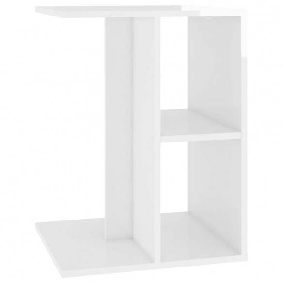 Table d'appoint Blanc brillant 60x40x45 cm Aggloméré