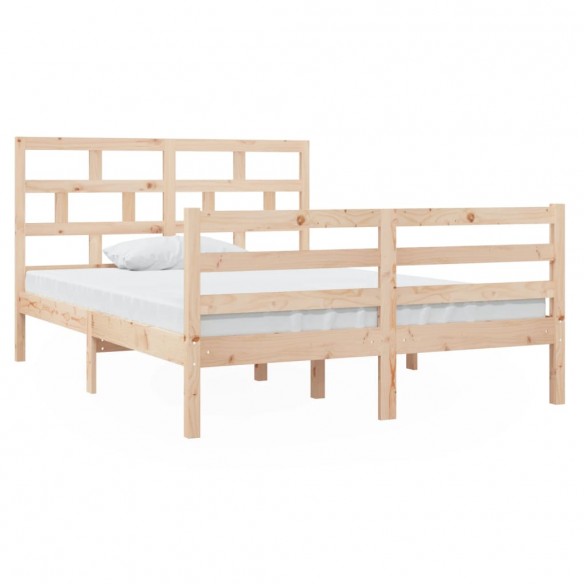 Cadre de lit Bois massif 135x190 cm Double