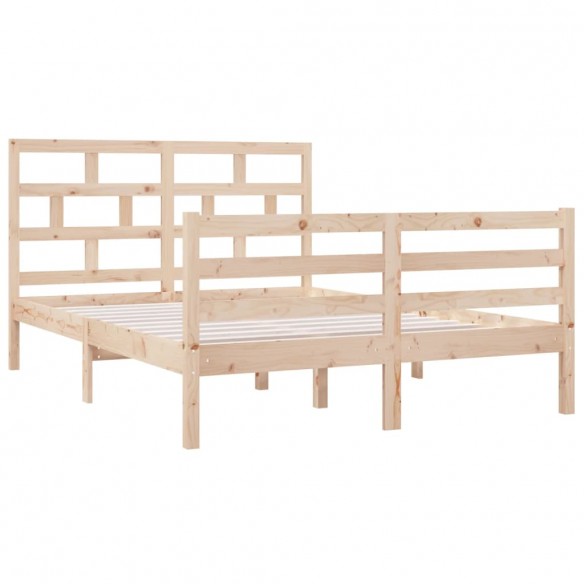 Cadre de lit Bois massif 135x190 cm Double