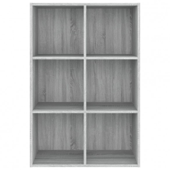 Bibliothèque/Buffet Sonoma gris 66x30x98 cm Bois d'ingénierie