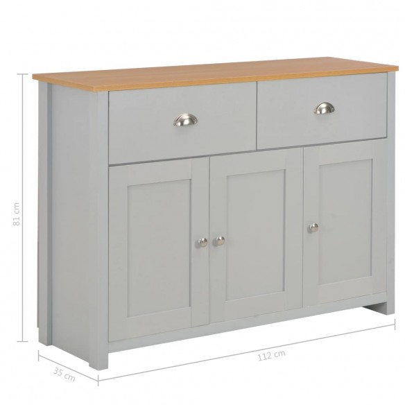 Buffet Gris 112x35x81 cm