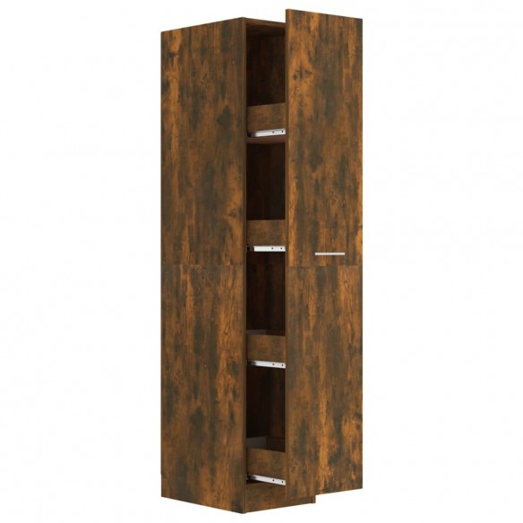 Armoire apothicaire Chêne fumé 30x42,5x150 cm Bois d'ingénierie