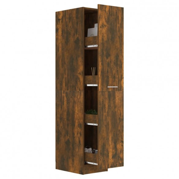 Armoire apothicaire Chêne fumé 30x42,5x150 cm Bois d'ingénierie