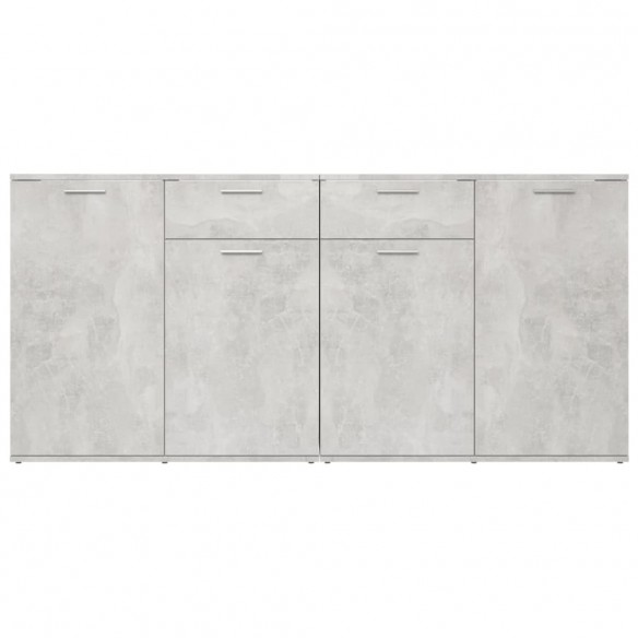 Buffet Gris béton 160x36x75 cm Aggloméré