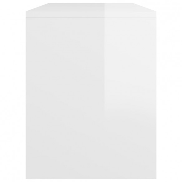 Tabouret de toilette Blanc brillant70x35x45cm Bois d'ingénierie