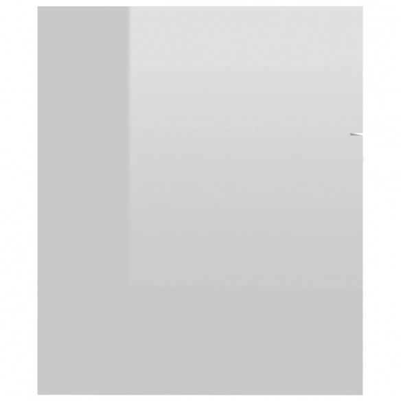 Armoire d'évier Blanc brillant 60x38,5x46 cm Aggloméré