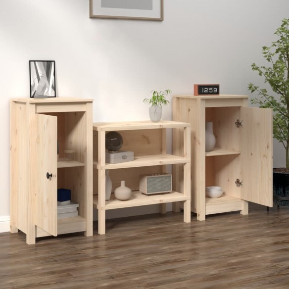 Buffets 2 pcs 40x35x80 cm Bois massif de pin