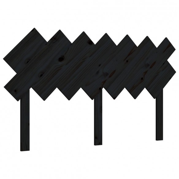 Tête de lit Noir 151,5x3x81 cm Bois massif de pin