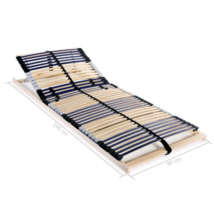 Cadre avec 42 lattes 7 zones 80 x 200 cm