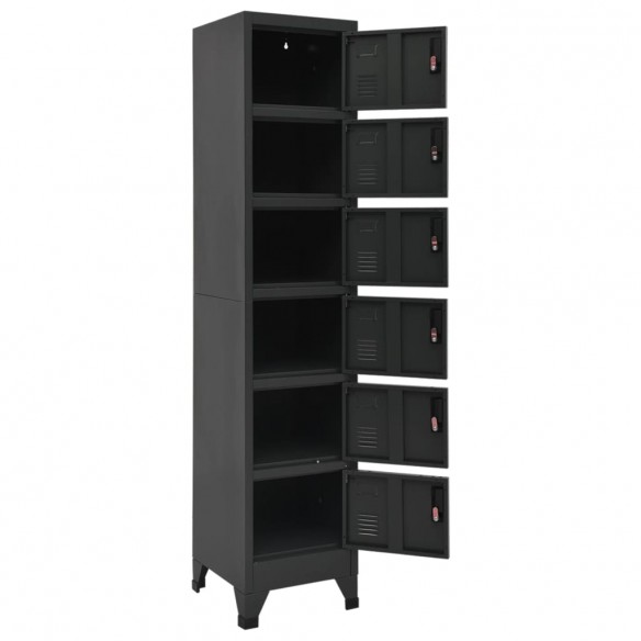 Armoire à casiers Anthracite 38x40x180 cm Acier