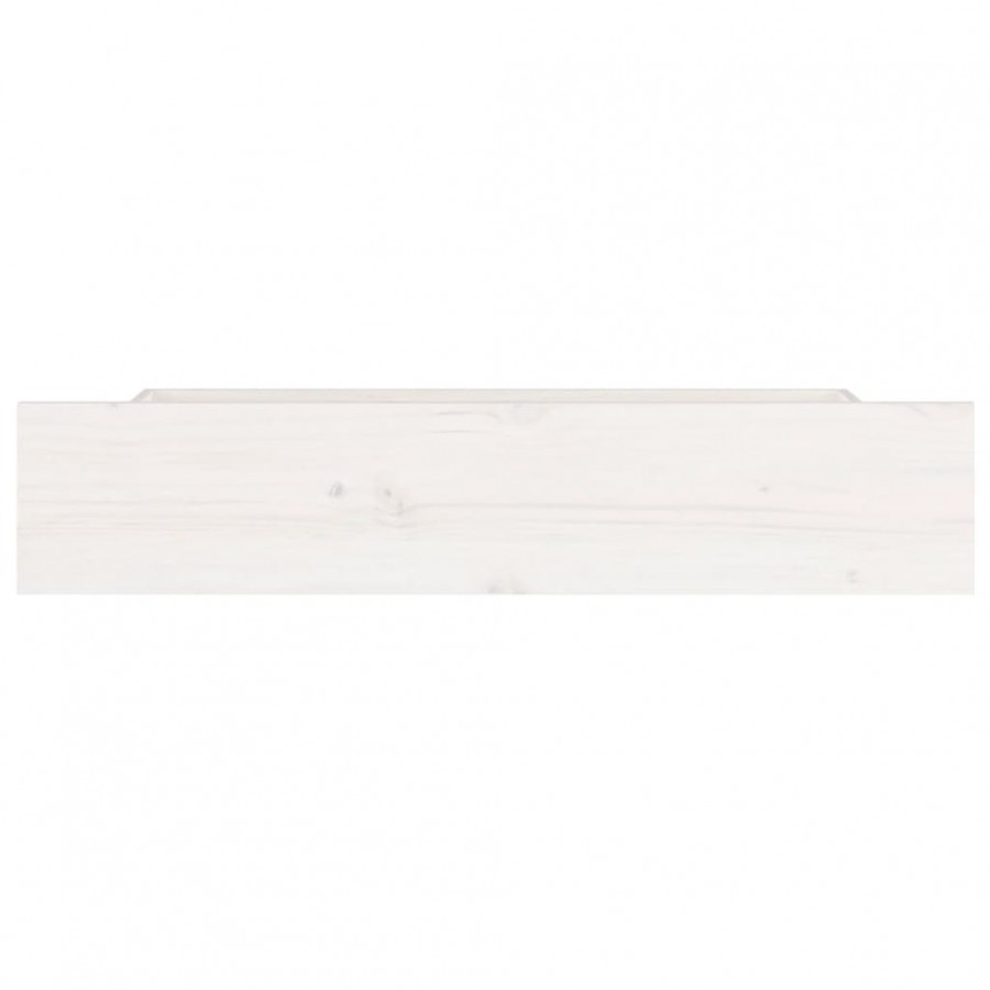 Tiroirs de lit 4 pcs Blanc Bois de pin massif Tiroirs de lit 4 pcs Blanc Bois de pin massif